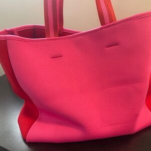 Neon Pink Neoprene Tote Bag